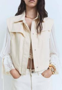 Жилет Mango, кремовый