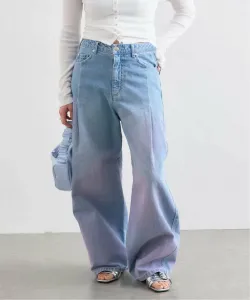 Свободные, мешковатые джинсы U By Spick&Span, цвет Saxe Blue