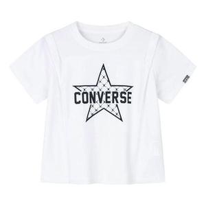 Футболка logo printed t-shirt 'white black' Converse, белый