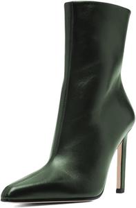Женские ботильоны на щиколотку с заостренным носком, на высоком каблуке-стилет, с боковой молнией, для вечера, работы и выпускного, размер 4-16 US Wo wagas, Green