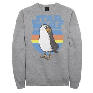 Мужской свитшот с логотипом в полоску в стиле ретро «Звездные войны: Последние джедаи Порг» Licensed Character