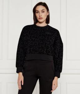 Толстовка женская Ea7 свободного кроя, черный