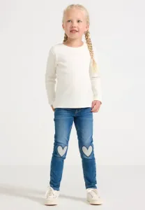 Брюки до колена, прямые джинсы с вырезом в форме сердца Lindex, Blue Denim