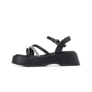 CARDANRO Женские сандалии на одной застежке черные, цвет Black