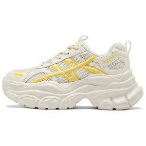 AGSDON Женские массивные кроссовки низкие бежево-желтые, цвет Beige Yellow