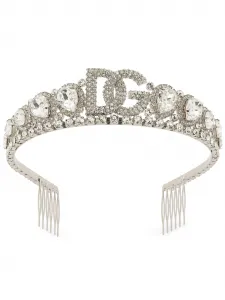 Ободок с кристаллами Dolce & Gabbana, серебристый