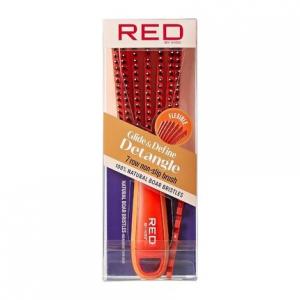 Нескользящая щетка для расчесывания волос Red by Kiss Glide & Define со 100% натуральной щетиной кабана для натуральных волос Щетка из кабана