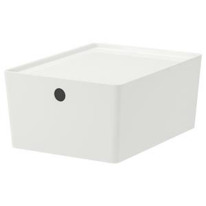 Коробка с крышкой Ikea Kuggis, 26x35x15 см, белый