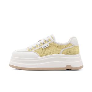 Женские нескользящие износостойкие низкие кроссовки для скейтбординга ST&SAT, Yellow