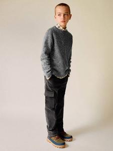 Детские карго-брюки Luke из вельвета Mango, Charcoal