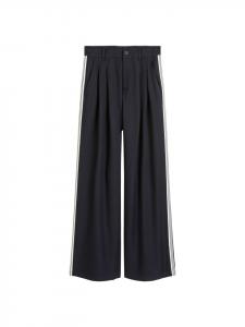 Marc O'Polo DENIM Свободные плиссированные брюки из саржи глубокого синего цвета