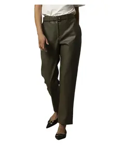 Стильные брюки из искусственной кожи Kocca, зеленый