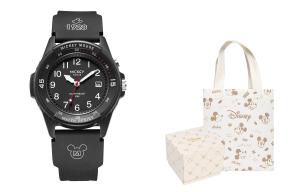 Disney Часы Mickey Series Quartz Movement Rubber Strap Watch Women's Watch Black Dial