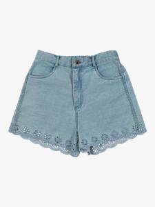 Детские хлопковые джинсовые шорты Niobe с вышивкой The New Society, Denim