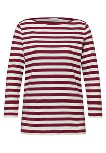 STREET ONE Лонгслив в темно-красном цвете