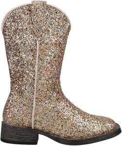 Детские ботинки для девочек Roper Glitter Galore с квадратным носком и блестками, повседневные, на щиколотку - розовые