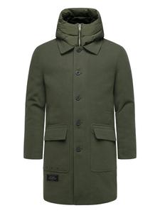 Шерстяное пальто Thiagoo XX темно-оливкового цвета STONE HARBOUR