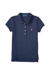 Хлопковое поло для детей Polo Ralph Lauren, темно-синий