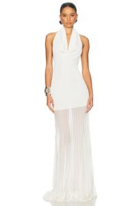 Длинное трикотажное платье Jazzlyn Helsa, Ivory