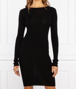 Платье Dondup шерстяное с длинными рукавами, черный