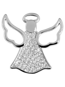 Adeliás Женский кулон - кулон из серебра 925 пробы с кубическим цирконием в серебряной оправе