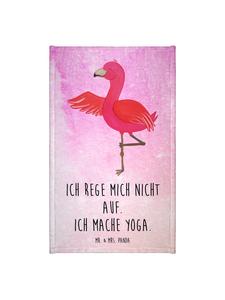 Mr. & Mrs. Panda Полотенце для йоги с изображением фламинго и надписью, выполненной акварелью в розовых тонах