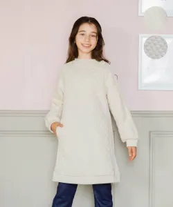 Платье с ромбовидной стёжкой Suite Kids, цвет Ivory [002]