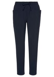 Узкие брюки со складками спереди LASCANA, черный