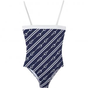 Слитный купальник женский синий Gucci