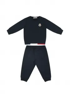 Спортивный костюм с нашивками Moncler Enfant, синий