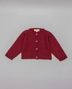 Вязаная детская куртка Fina Ejerique, гранатовый
