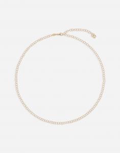 Цепочка с буквенным декором, скрученная проволока из желтого золота 18 карат Dolce & Gabbana, золото