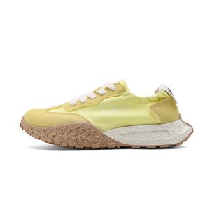 Женские повседневные туфли с низким верхом, устойчивые к истиранию и дышащие, увеличивающие рост FOXER, Yellow