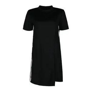 Converse Женское черное платье с коротким рукавом