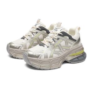 Женские кроссовки Super Star Era с амортизацией, износостойкие, дышащие, увеличивающие рост, низкие, массивные, золотистые ZHR, Gold[Large Mesh Breathable Version]