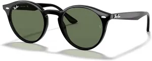 Солнцезащитные очки Ray-Ban RB2180 круглой формы для мужчин и женщин + комплект с аксессуарами, Black/Grey Green