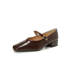 Zomila Женские туфли Мэри Джейн на массивном каблуке - кофе, цвет Coffee