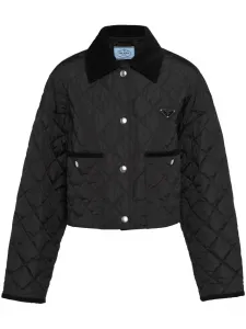 Стеганая куртка Re-Nylon Prada, черный