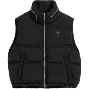 Майка Ami Paris Monogram Patch Puffer Gilet AMIPARIS, черный