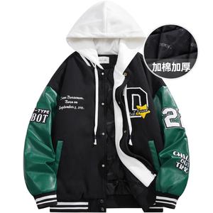 Doraemon Бейсбольная куртка унисекс, Black/Green Puffer Jacket