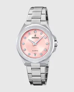 Женские часы F20700/2 Mademoiselle из серебристой стали Festina, серебряный