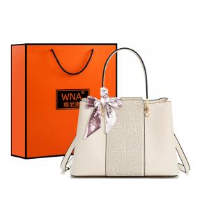 Синтетическая кожаная сумка через плечо, поясная сумка, дамская сумка среднего размера бело-красная Vigno, жаккард белый