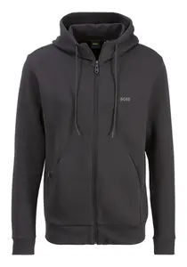 Толстовка с капюшоном BOSS GREEN "Обвисшая", с принтом BOSS, черный