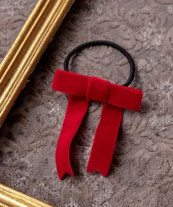 Бархатная лента эластичная Panpantutu, цвет Red