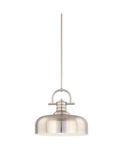 Подвесной светильник с одним встроенным светодиодным плафоном и чашей для лампы Volume Lighting, серебро