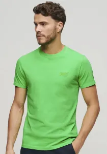 Рубашка с круглым вырезом Superdry "ESSENTIAL LOGO EMB NEON TEE", цвет Dry Fluro Lime