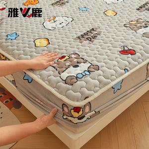 Yalu Простыня на резинке 90х200 см, комплект из 2 предметов, велюр, дизайн Holiday Puppy