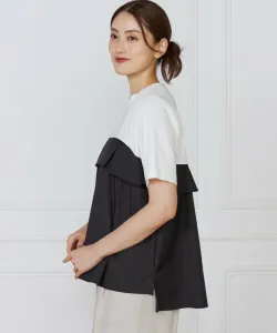 Комбинированный трикотажный топ в стиле бюстье Ined, цвет White