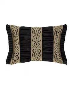 Декоративная подушка «Болеро» для будуара, 15 x 20 дюймов J Queen New York, black
