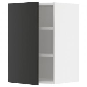 Настенный шкаф с полкой, белый/матовый антрацитовый Nickebo, 40x60 см IKEA Metod